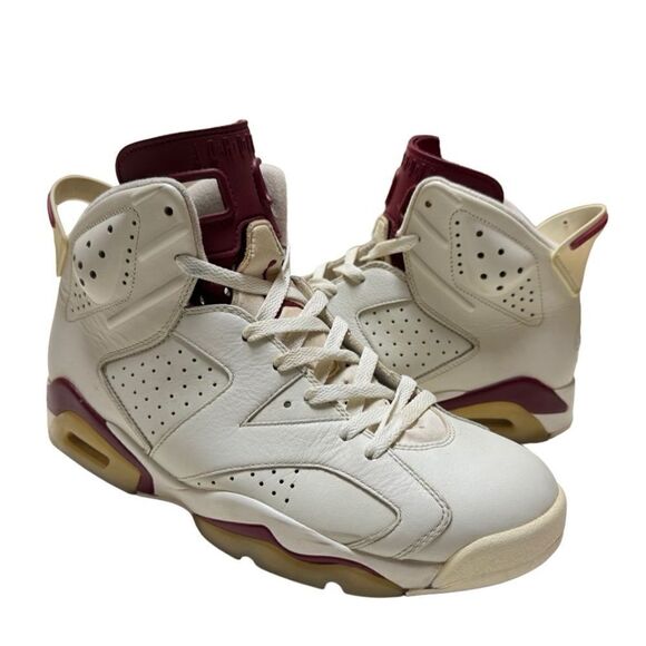 Air Jordan Nike Men’s 2015 Retro 6 Maroon Sneakers Sz 10 - Picture 2 of 16